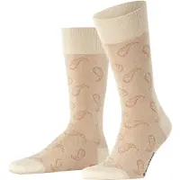 Burlington Paisley gedessineerd katoen sokken heren beige - maat 40-46