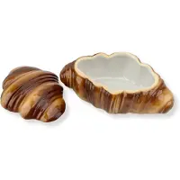 House Vitamin Storage jar croissant jar brown dolomite 16,5x10x7,5cm
