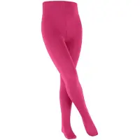Falke Cotton Touch dun eenkleurig katoen panty kinderen paars - maat 134-146