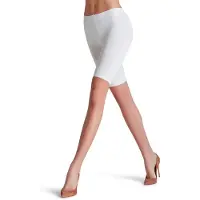 Falke Bike eenkleurig materiaal half ondoorzichtig 130 DEN legging dames wit - maat M