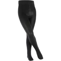 Falke Comfort Wool dik eenkleurig wol panty kinderen zwart - maat 152-164