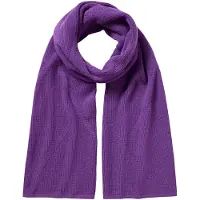 Falke Selection Structured sneldrogend warm wol wintersjaal unisex purper - maat ONESIZE