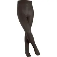 Falke Comfort Wool dik eenkleurig wol panty kinderen bruin - maat 122-128