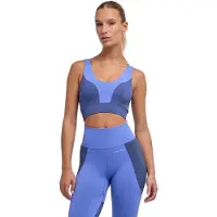 Falke CORE Seamless Medium Support voor laag activiteitsniveau functioneel sportbeha dames blauw - maat L