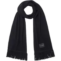 Falke Basic Label Big sneldrogend warm wol wintersjaal unisex zwart - maat ONESIZE