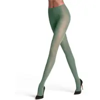Falke Matt Deluxe eenkleurig materiaal transparant 30 DEN panty dames groen - maat XL