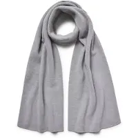 Falke Scarf Half-Cardigan Merino sneldrogend warm wol wintersjaal unisex grijs - maat ONESIZE