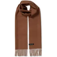 Falke Basic Woven With Fringes sneldrogend warm wol wintersjaal unisex bruin - maat ONESIZE