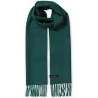 Falke Basic Woven With Fringes sneldrogend warm wol wintersjaal unisex groen - maat ONESIZE