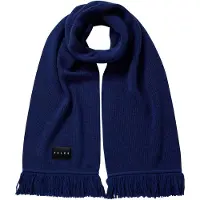 Falke Basic Label Big sneldrogend warm wol wintersjaal unisex blauw - maat ONESIZE