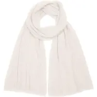Falke Selection Structured sneldrogend warm wol wintersjaal unisex wit - maat ONESIZE