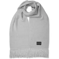 Falke Basic Label Big sneldrogend warm wol wintersjaal unisex grijs - maat ONESIZE