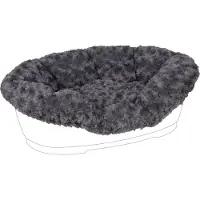 Flamingo Hondenkussen Tuck Cuddly Grijs XL – 92x61x26 cm – elastische pluche hoes – perfect voor Tuck hondenmand –