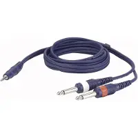 DAP-Audio FL313 Verloopkabel stereo mini Jack - 2x Jack 3 meter