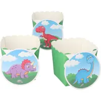 Demmler 4x 6 Bakvormpjes Buddies 6 cm x 5 cm x 5 cm groen Dino