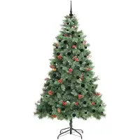 vidaXL Kunstkerstboom 300 LED's Warmwit PVC en Metalen Groen
