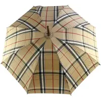 Knirps paraplu Chestnut Long Check Beige