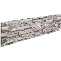 vidaXL Wandpanelen 10 st 100 x 25 cm Lichtgrijs EPS-schuim