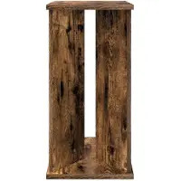 vidaXL - Bijzettafel - Rook - Eiken - 35 - x - 25 - x - 50 - cm - Bewerkt - hout