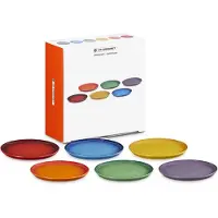 Le Creuset Vancouver Ontbijtborden Coupe 22 cm Regenboog Kleuren Set Van 6