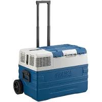 TZS First Austria – Compressor Koelbox 52L – tot −20°C – Bluetooth-app – 45 dB(A) – AC/DC 12V 24V 230V – Campingkoelbox – Blauw/Grijs