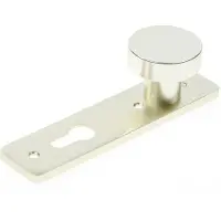 Hoppe Knop korte plaat 58/202K Aluminium F2 Afstand 72 mm PZ (Deurbordje)