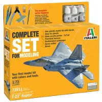 Italeri Modelbouwpakket Vliegtuigen - 72011 F-22 Raptor USA Vliegtuig - Complete Set - Starter Kit Plastic - 1:72 - Modelbouw