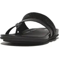 FitFlop Gracie Crystal Leather Strappy Toe-post Slippers