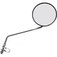 Messingschlager spiegel fiets 105mm stang chroom, montage om stuurbocht