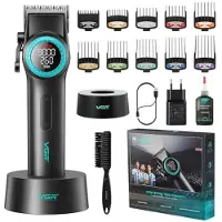 VGR Draadloze Tondeuse voor Mannen – Professionele Hair Clipper – LED Display – 9000 RPM – Oplaadbare Haartrimmer & Baardtrimmer