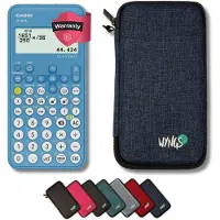 Casio fx-82NL+ incl. WYNGS Beschermhoes Blauw - Wetenschappelijke Rekenmachine - Basis Pakket
