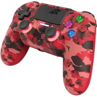 DragonShock - MIZAR BT - Draadloze Controller Rood Camo - Geschikt voor PS4, PC en Mobile