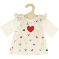 Heless poppenjurk hart confetti - poppenkleding 35-45cm.
