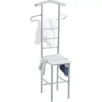 Idimex Kledingrek JIVO in wit met metalen frame