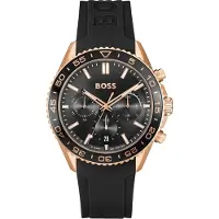BOSS Runner 1514168 Horloge - Siliconen - Zwart - Ø 43 mm