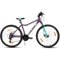 Hiland Mountainbike Dames - 26 Inch - 18 Versnellingen - Lichtgewicht Aluminium Frame - Verende Voorvork - Dubbele Schijfremmen