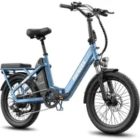 Fafrees F20 Flex Opvouwbare Elektrische Fiets – 36V 25Ah Accu, 120km Bereik, 7-Speed Shimano, Dubbel Geveerd, Torque Sensor – Haze Blauw