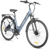 Hiland LAMASSU Elektrische Fiets - 700*38C - 250W Motor - 60 km Actieradius -Shimano 7 Versnellingen - Aluminium Frame - Unisex - Blauw