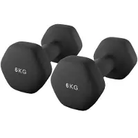 Songmics - Dumbells - Hexagon Dumbells - 2 Stuks van 6 kg - Neopreen Coating - Voor Krachttraining Thuis