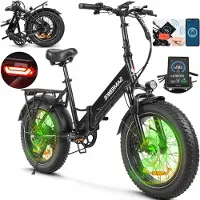 Samebike LOTDM200 Opvouwbare Elektrische Fiets – 48V 13Ah Accu, 80km Bereik, 20"x4.0" Vetbanden, 7-Speed Shimano, Dubbel Geveerd – Zwart