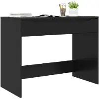 vidaXL Bureau met lade Zwart 100 x 50 x 78 cm Geconstrueerd hout