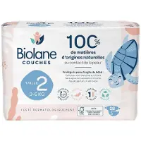 Biolane - Natural Luiers Maat 2 - Ultra-Absorberend - Geen Lekkage - 28 Stuks 28 St Verband(en)