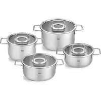 Fissler Pannenset met Glasdeksels Pure Collection (4-delig)