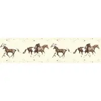 Living Walls Behangrand vlies 35838-2 Little Stars paarden beige/groen 5 m x 13 cm