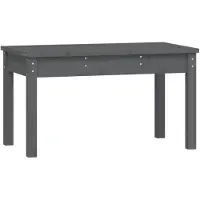vidaXL Tuinbank 80x44x45 cm massief grenenhout grijs