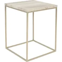 Zuiver Stray Bijzettafel Vierkant 35x35 cm Marmer| Metaal Grijs