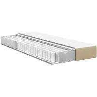 vidaXL Bedmatras met matras Saliegroen 90 x 200 cm Stof