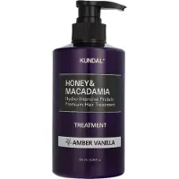 Kundal Hydraterende haarbehandeling met honing en macadamia, Amber Vanilla (behandeling). Inhoud: 500 ml