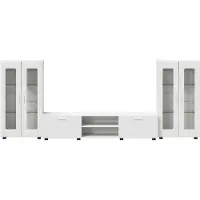 vidaXL Tv-meubelset FLORIN 3 st 150 x 39 x 30 cm Wit Bewerkt hout