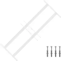 vidaXL Veiligheidshek voor ramen met 2 horizontale stangen, 3 stuks, 43-74 cm